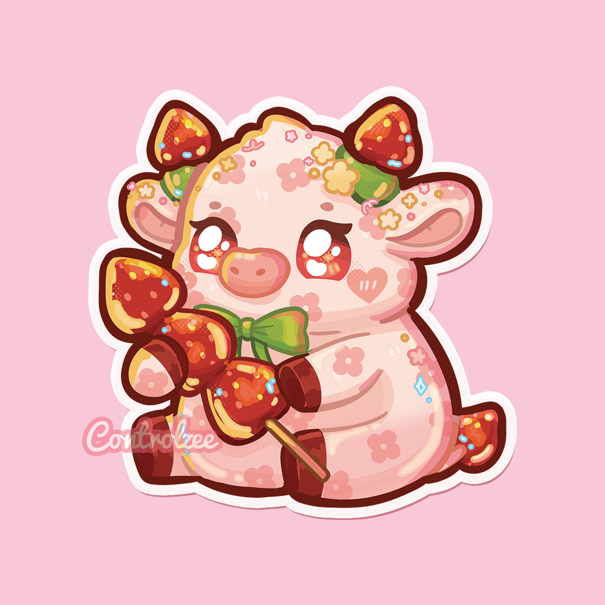 Tanghulu Cow Sticker