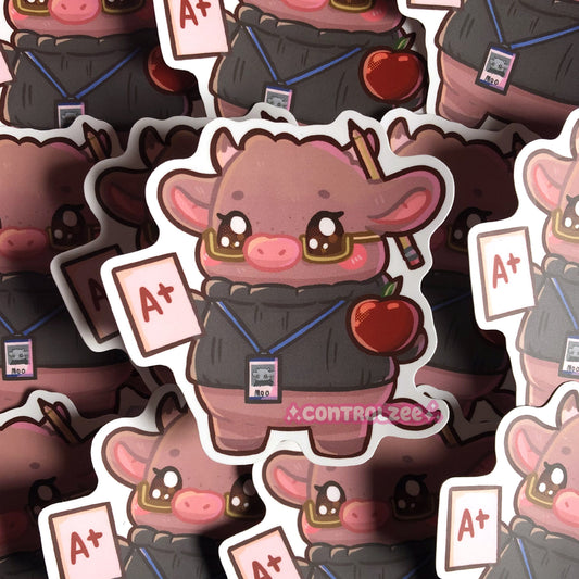 Teacher Moo Sticker