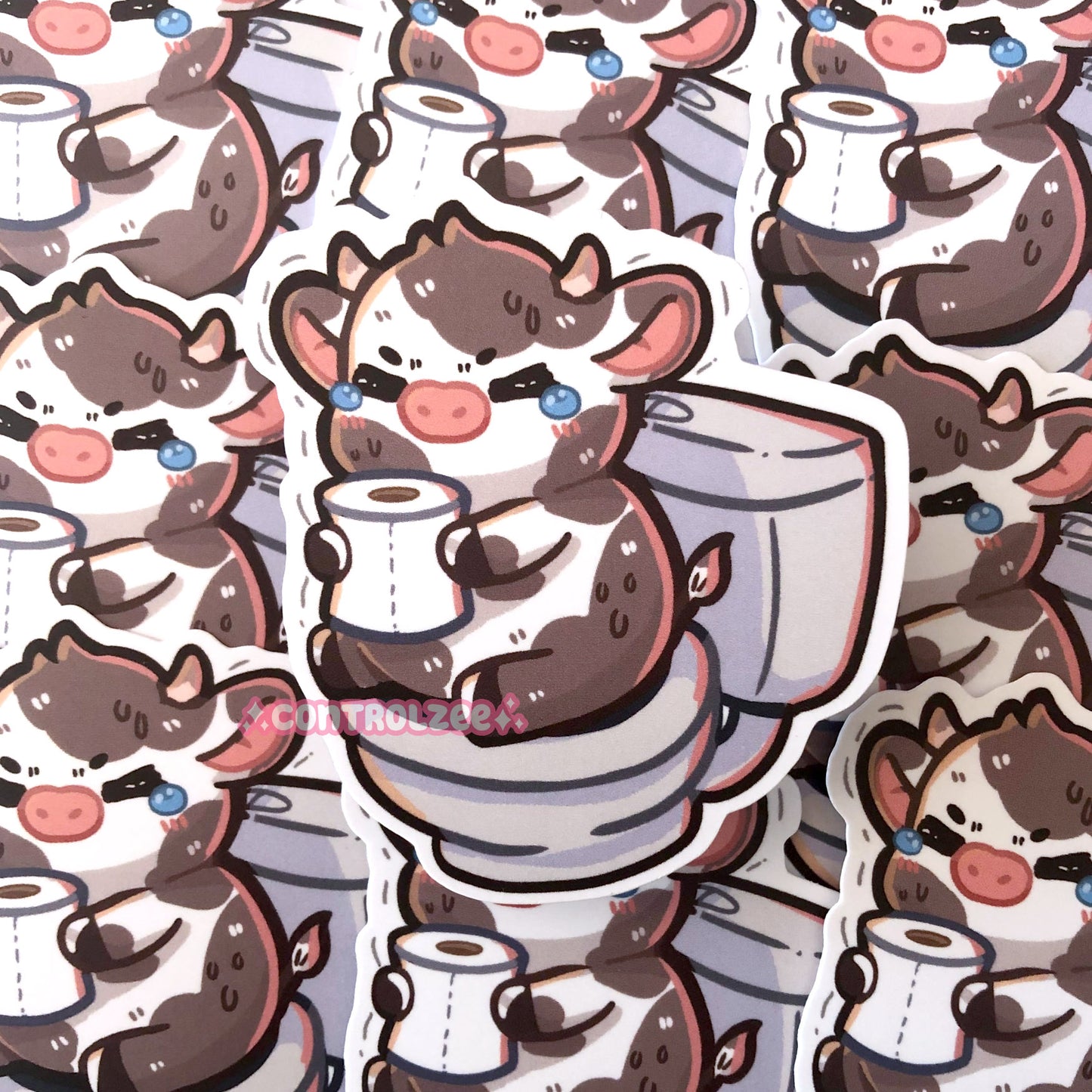 Toilet Cow Sticker