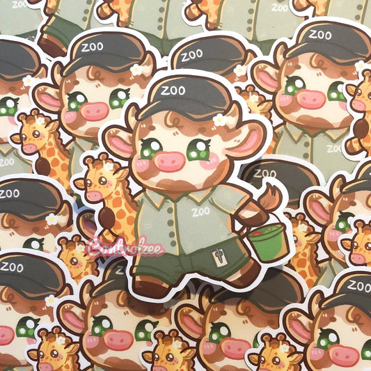 Zookeeper Moo Sticker