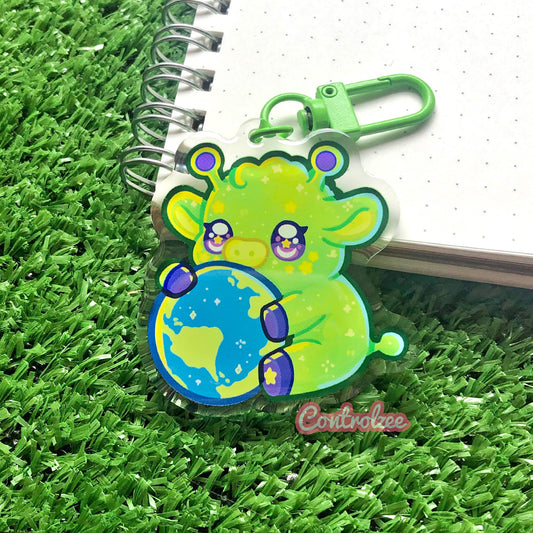 Alien Moo Acrylic Keychain