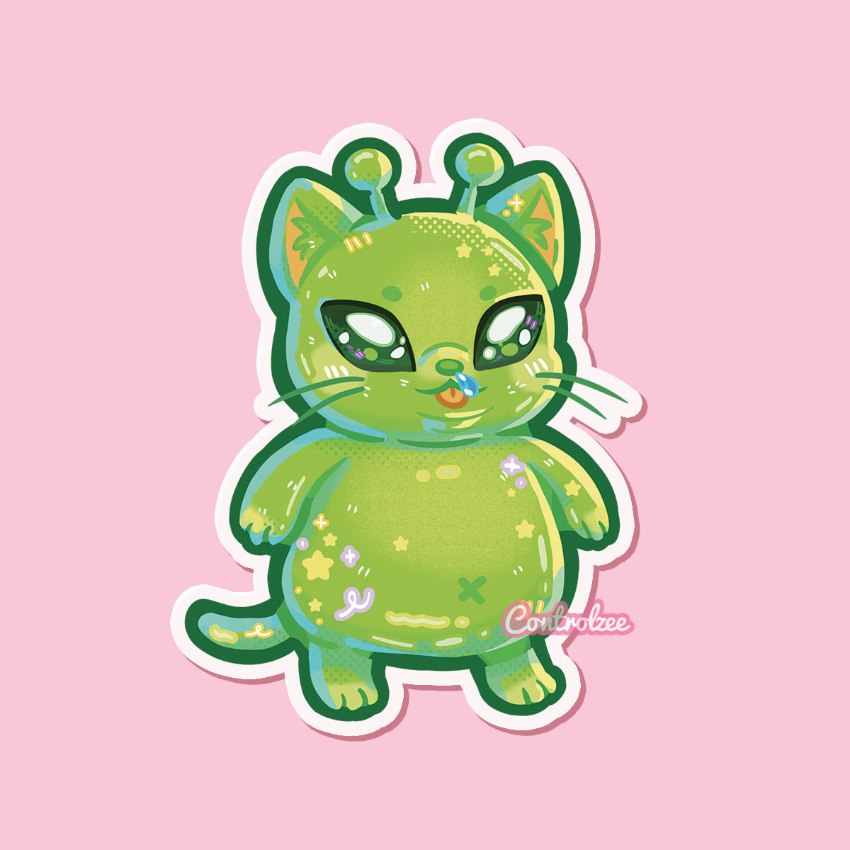 Alien Cat Sticker