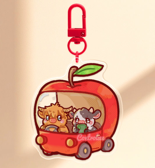 Apple Car Moo Keychain