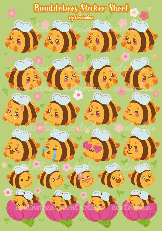 Bumblebees Sticker Sheet