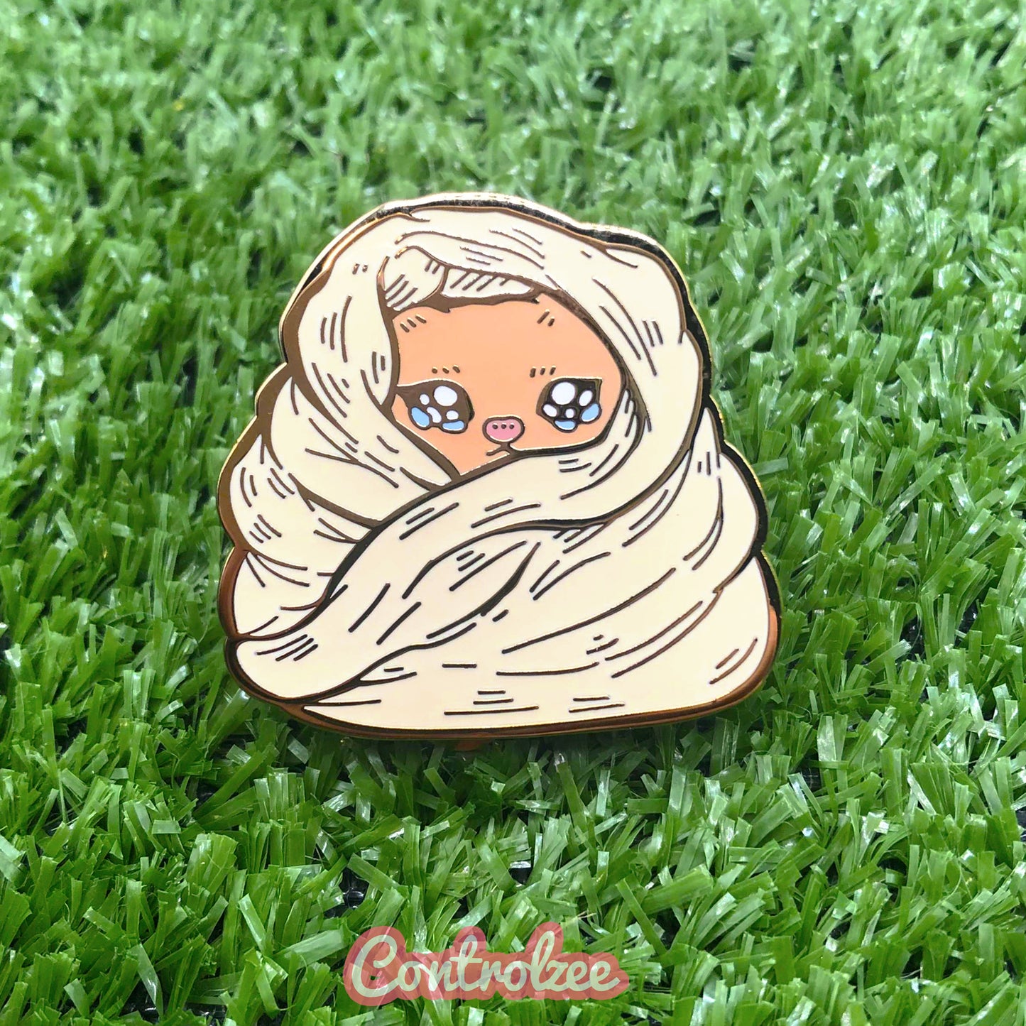 Eepy Cat Enamel Pin