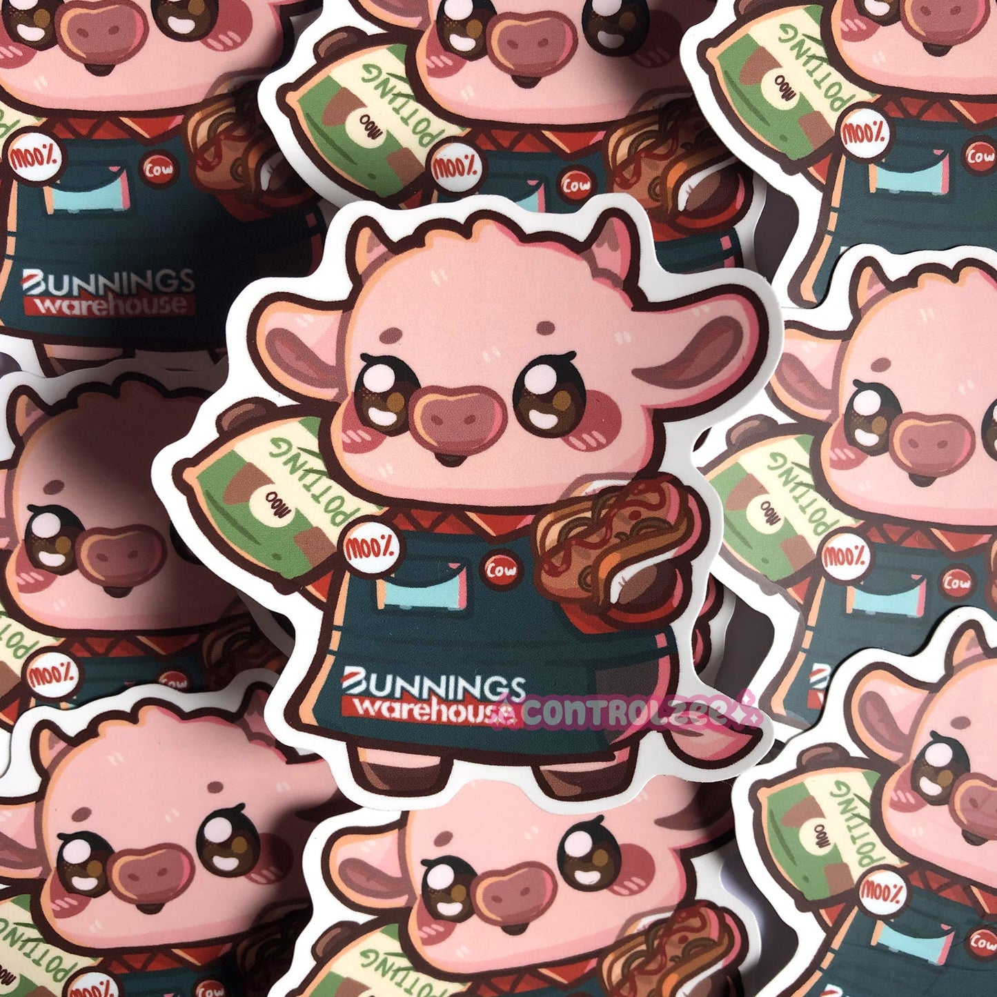 Bunnings Moo Sticker