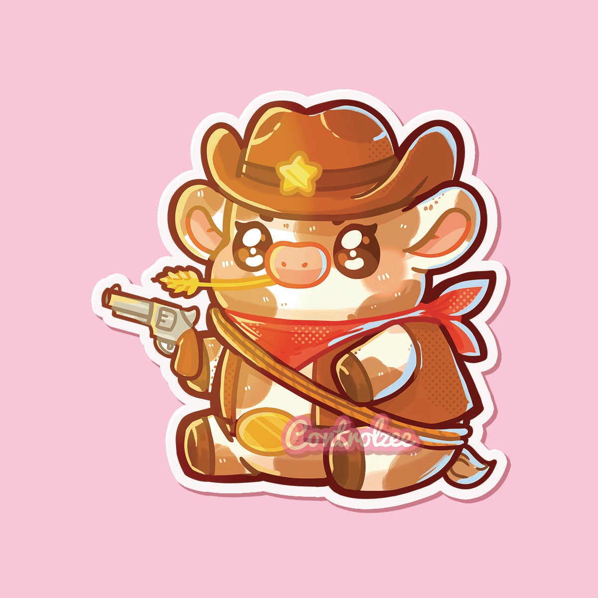 [Moo Mail Club: February] Cowboy Moo Sticker