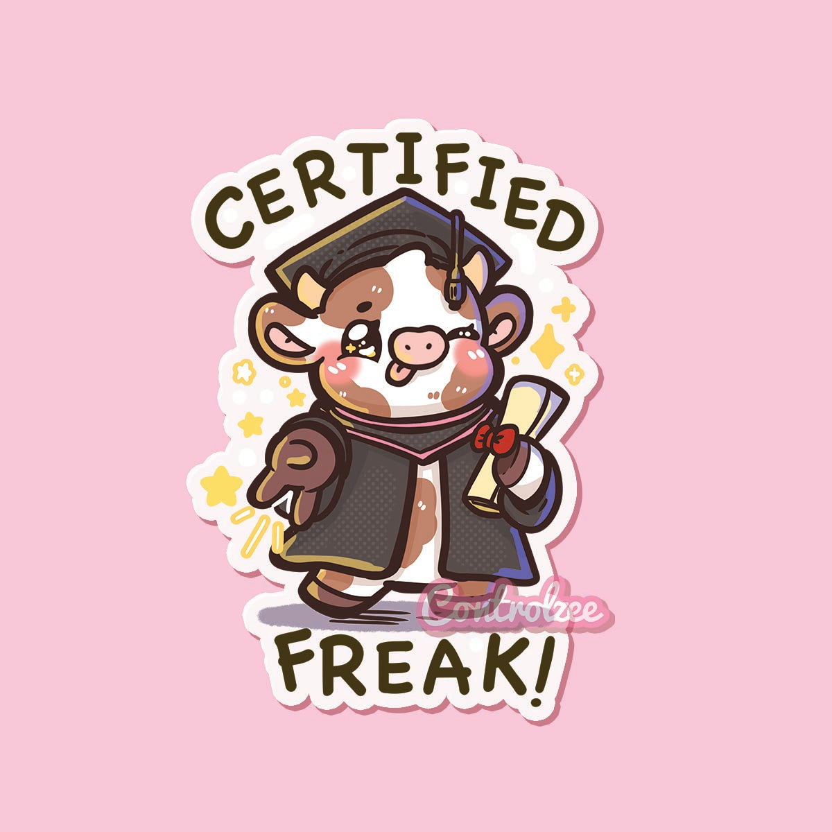 Certified Freak Moo Sticker