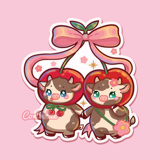 Cherry Cows Sticker