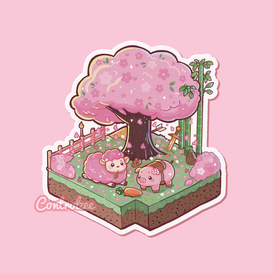 Cherry Blossom Biome Sticker