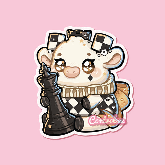 Chess Cow Sticker [Moo Mail Club]