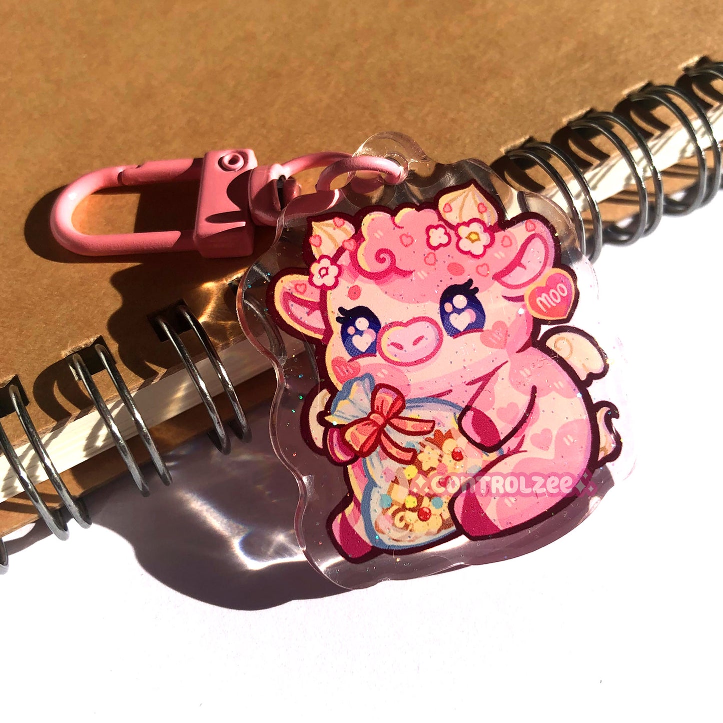 Cookie Angel Cow Acrylic Keychain