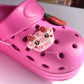 Strawberry Cow Rubber Croc Charm