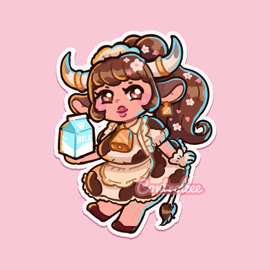 Monster Maid: Cow Sticker