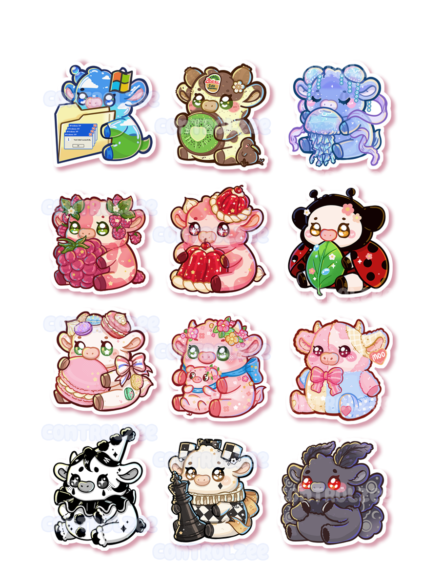 Cow Collection Sticker Sheet [5 of 5]