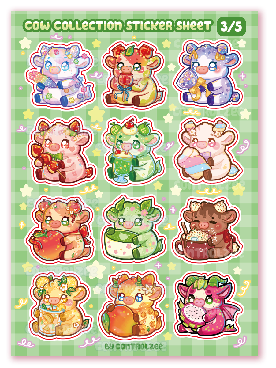 Cow Collection Sticker Sheet [3 of 5]