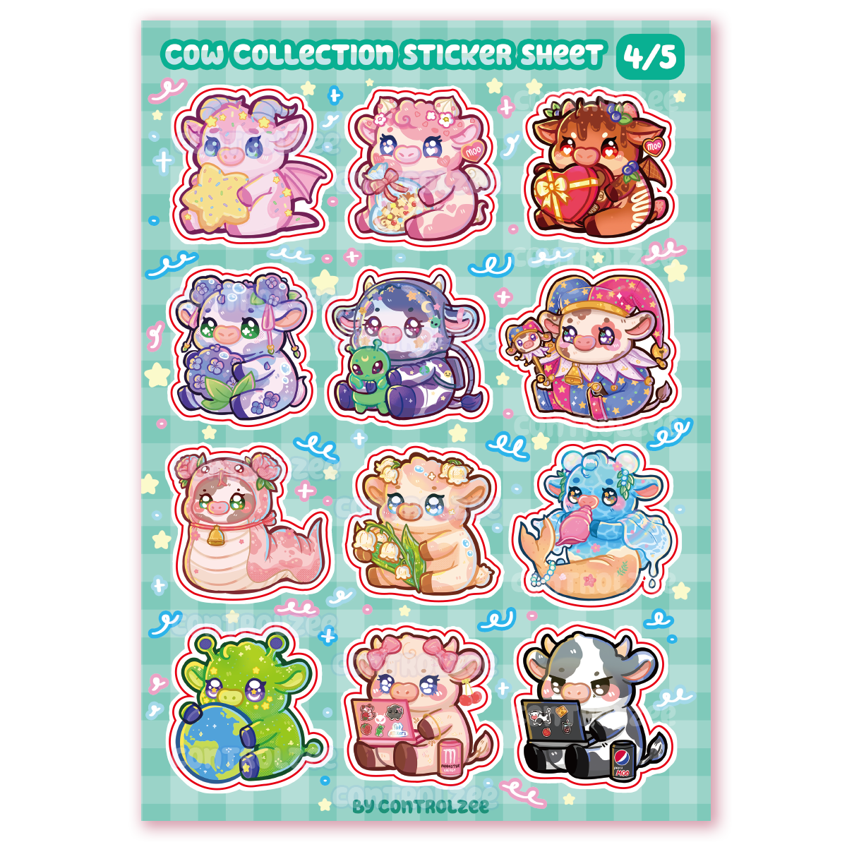 Cow Collection Sticker Sheet [4 of 5]