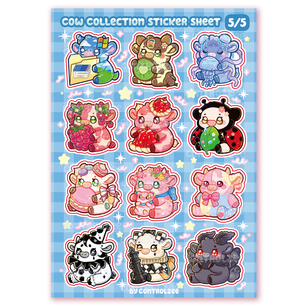 Cow Collection Sticker Sheet [5 of 5]