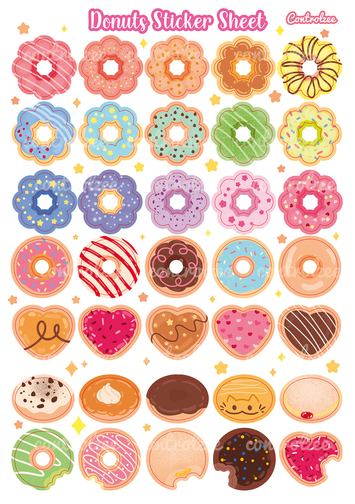 Donuts Sticker Sheet