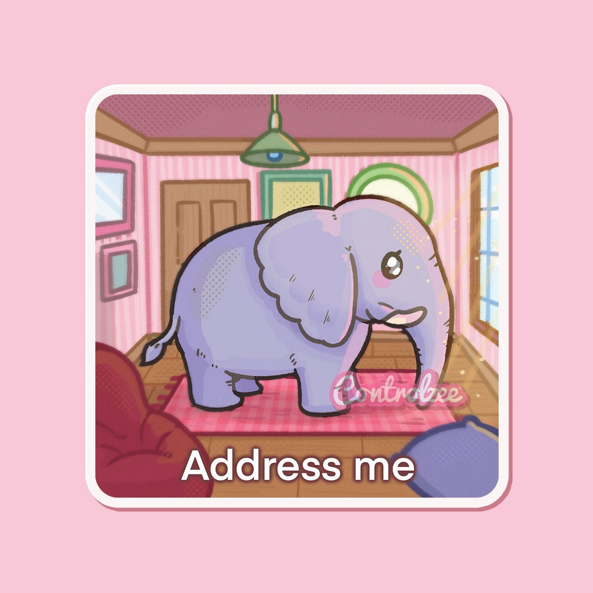 Address Me Elephant Sticker