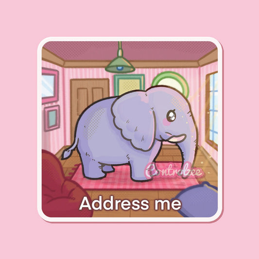Address Me Elephant Sticker