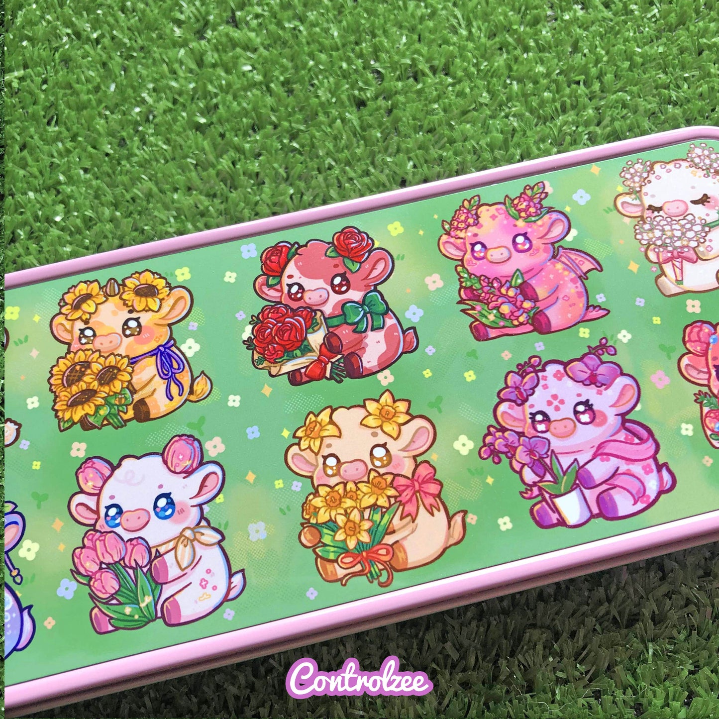 Flower Moos Pencil Case Tin
