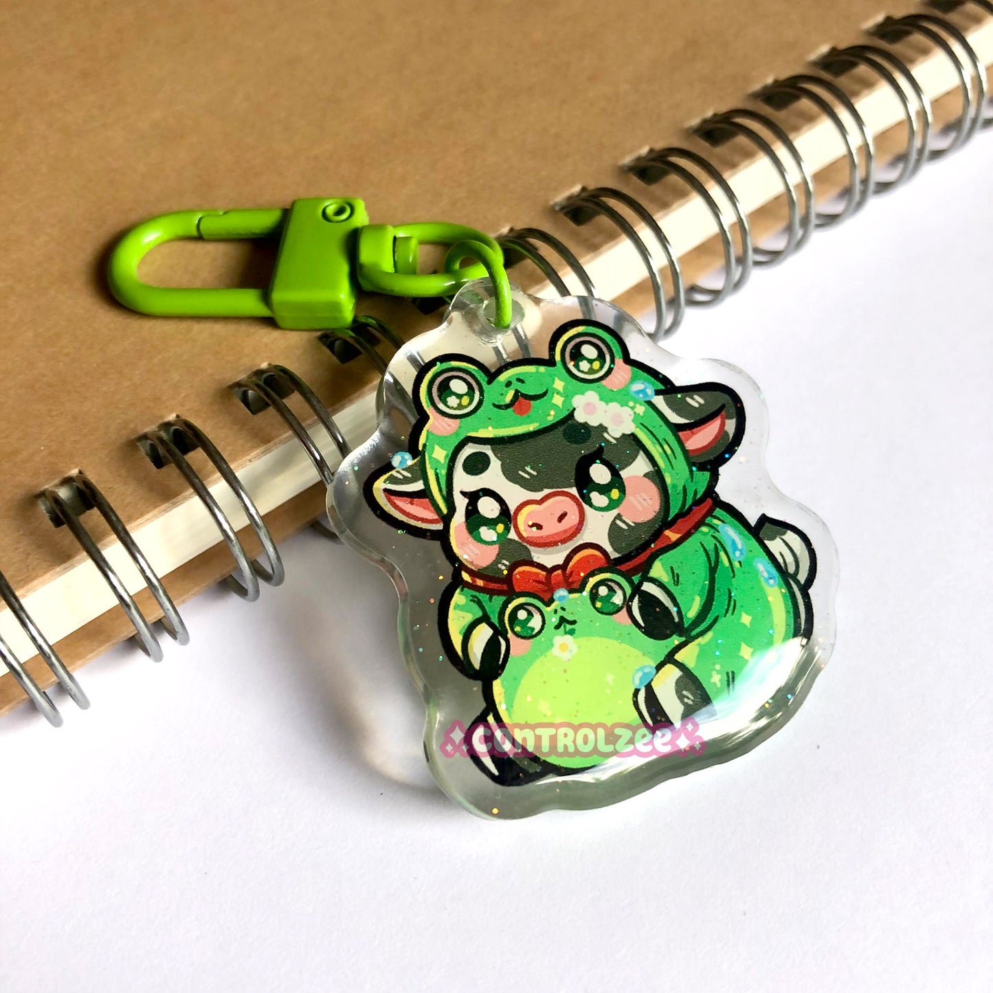 Frog Cow Acrylic Keychain