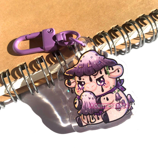 Inky Cow Acrylic Keychain