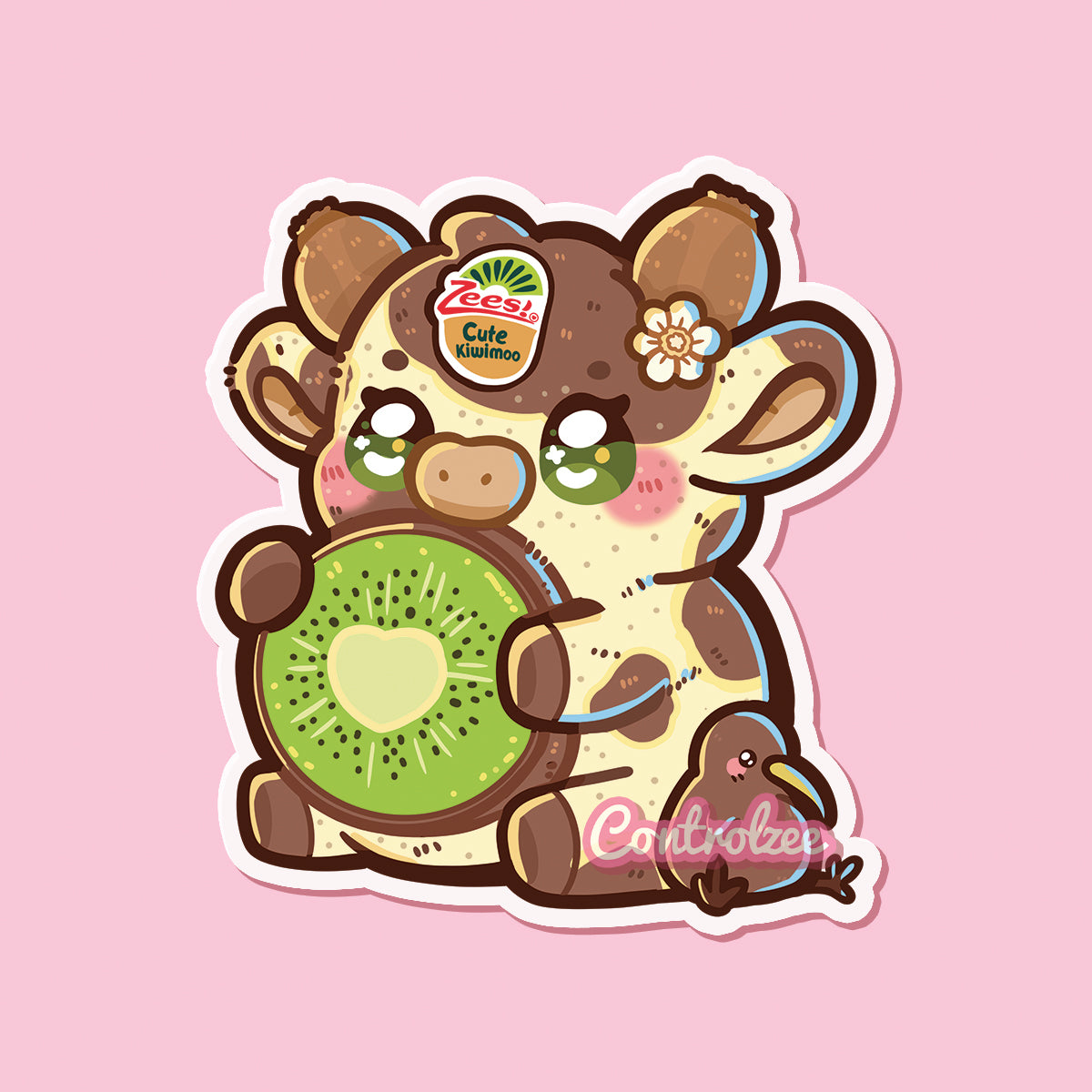 Kiwifruit Cow Sticker