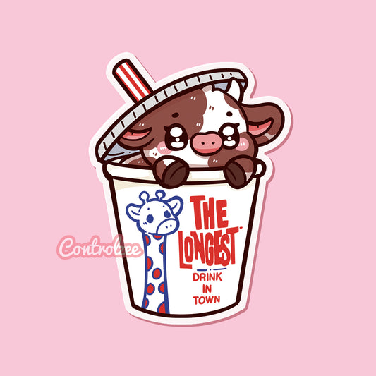 Longest Milkshake Moo Sticker