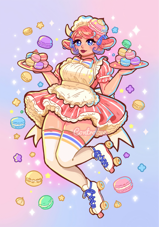 [Moo Mail Club: June] Macaron Café Print