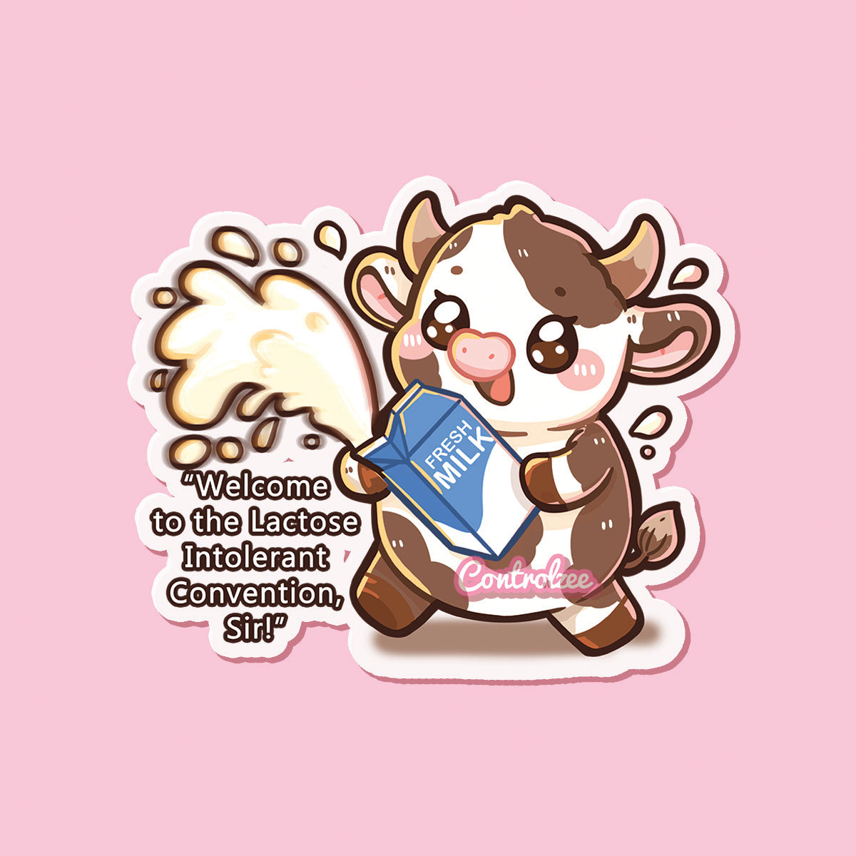 Lactose Moo Sticker