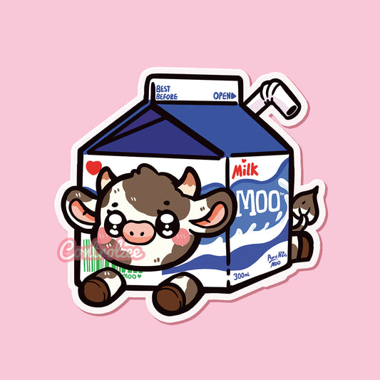 Moo Milkbox Sticker