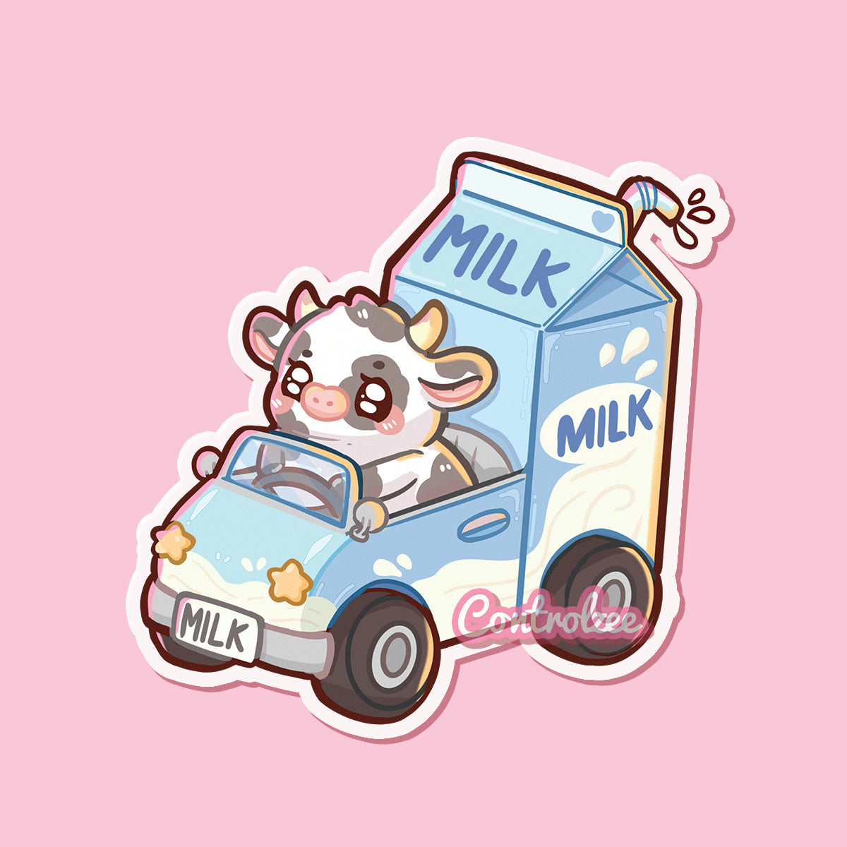Milk Car Sticker