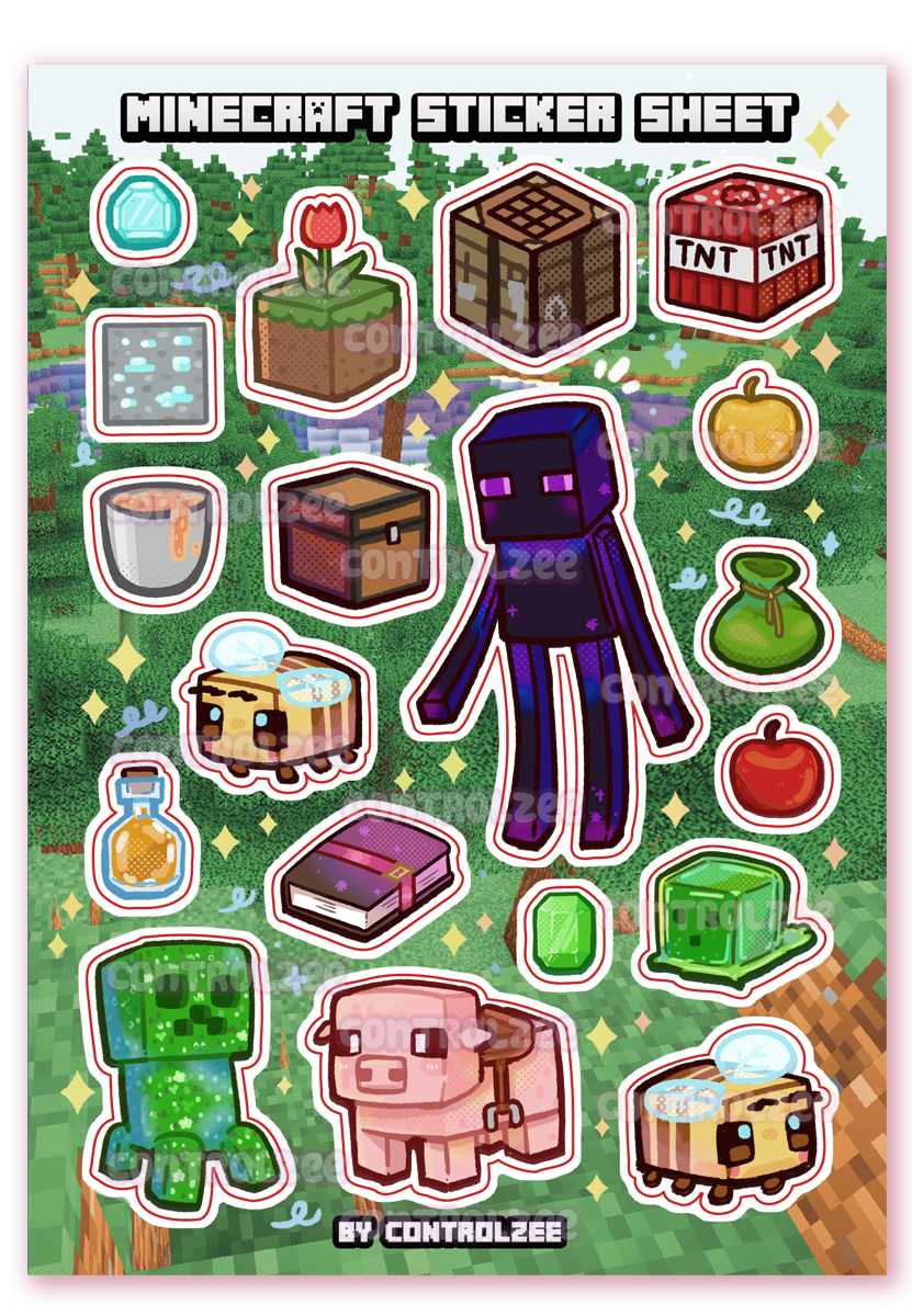 Minecraft Sticker Sheet