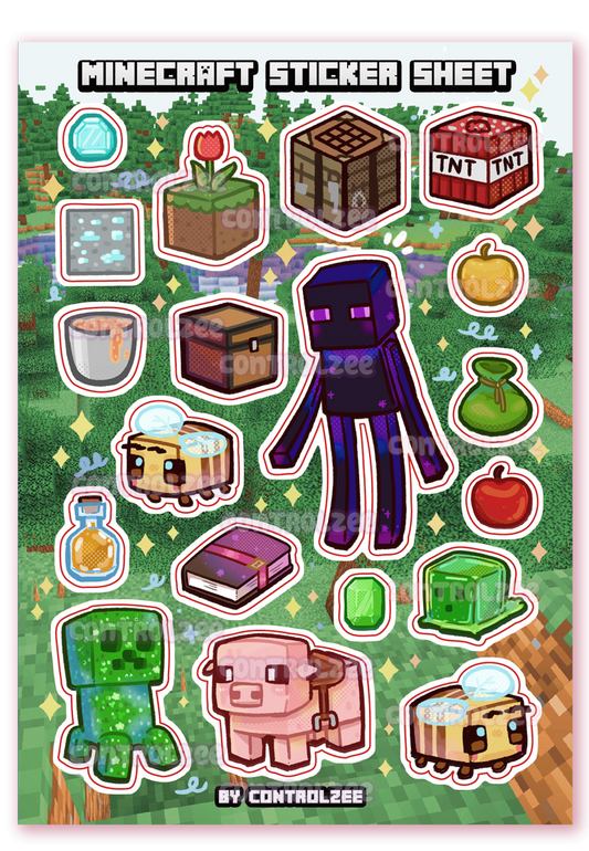 Minecraft Sticker Sheet