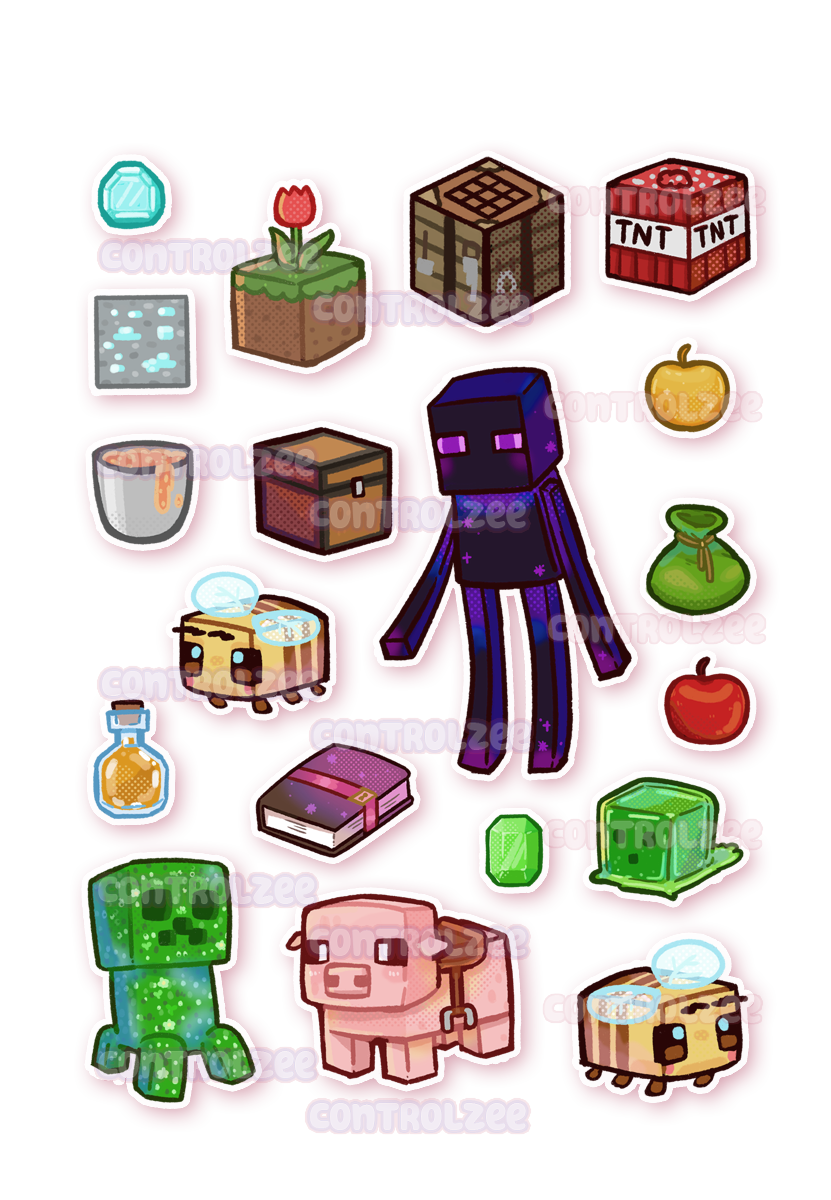 Minecraft Sticker Sheet