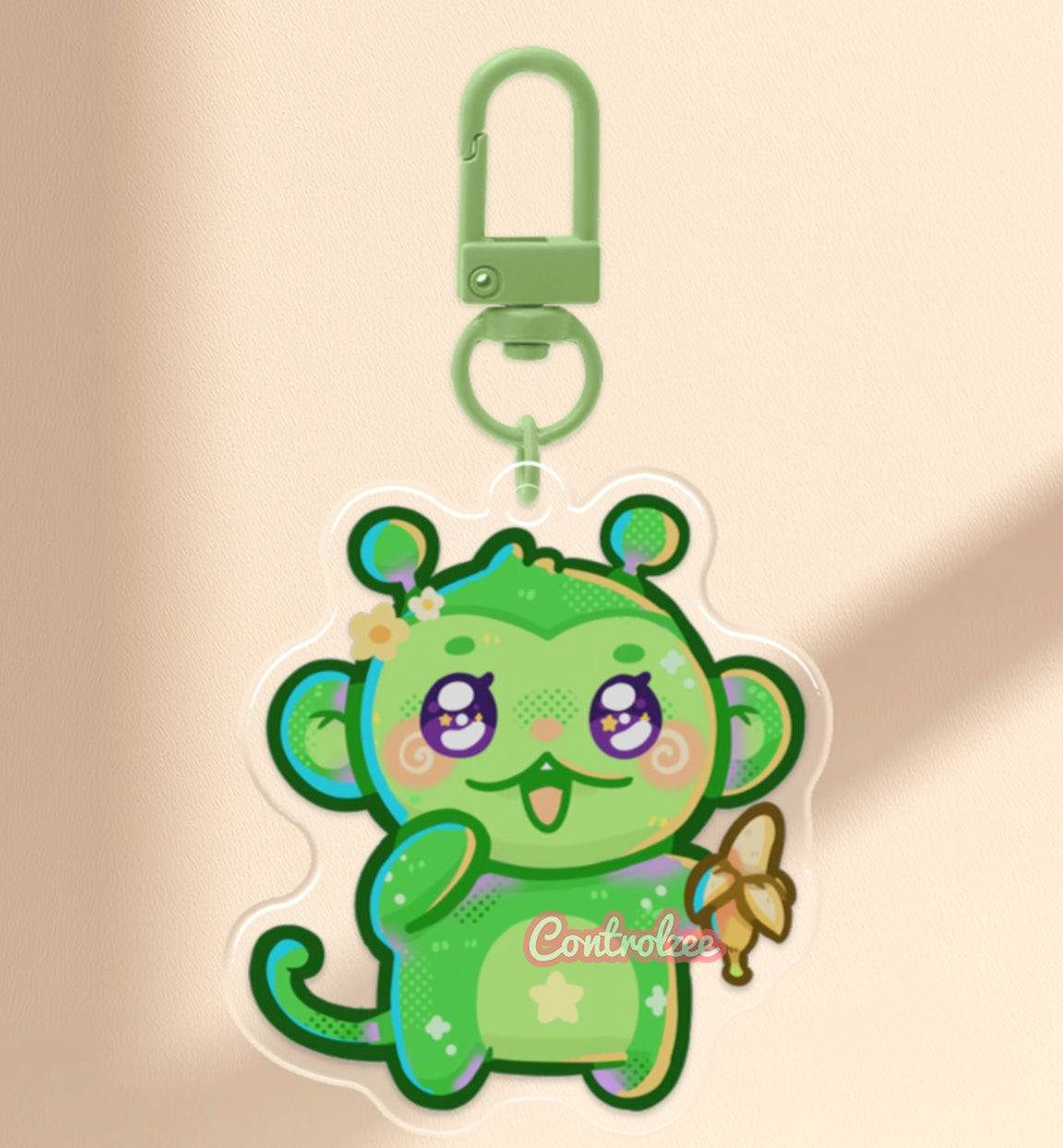 Alien Monkey Acrylic Keychain