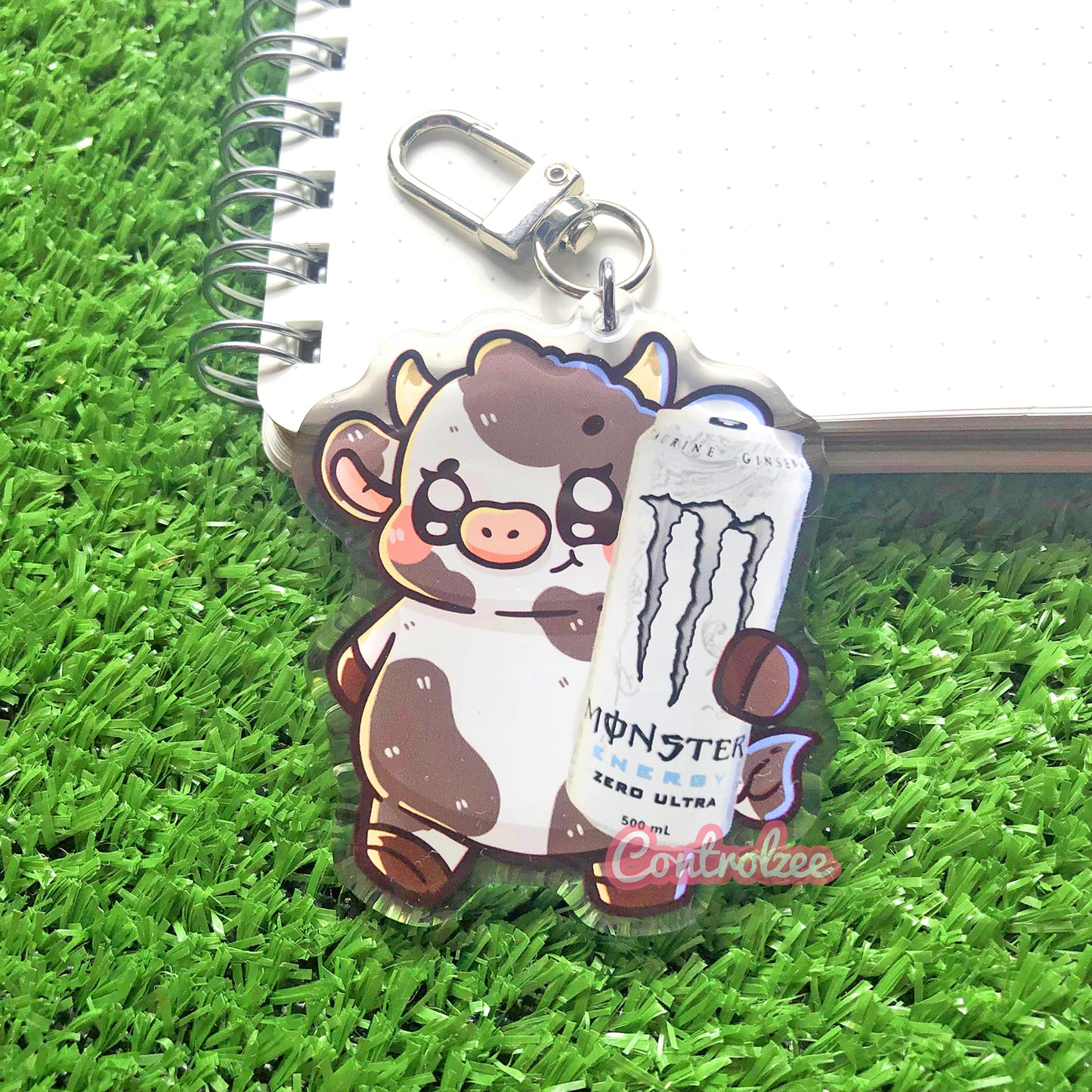 Monster Moo Acrylic Keychain