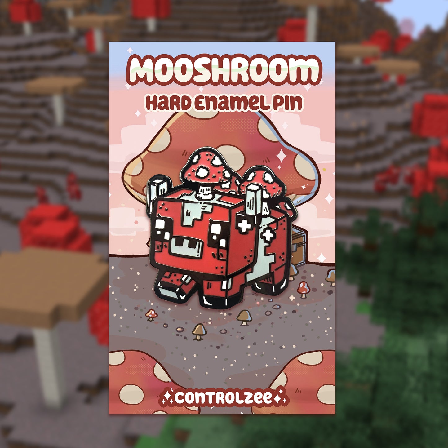 Mooshroom Enamel Pin