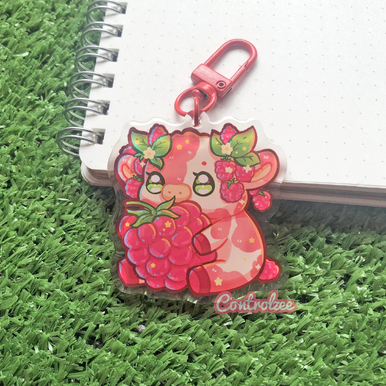 Raspberry Moo Keychain