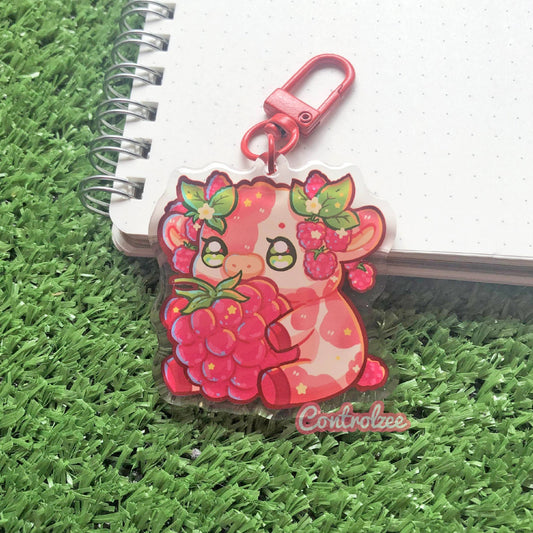 Raspberry Moo Keychain