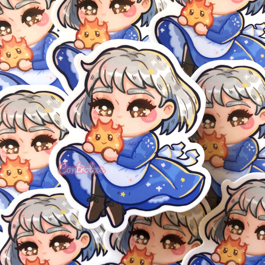 Sophie Hatter Chibi (Blue Dress) Sticker