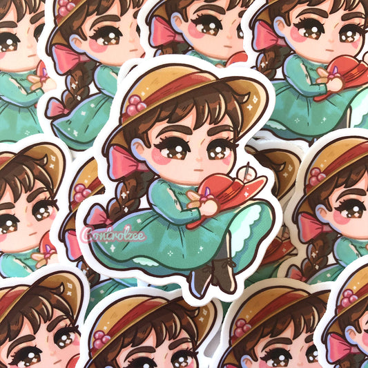 Sophie Hatter Chibi (Green Dress) Sticker