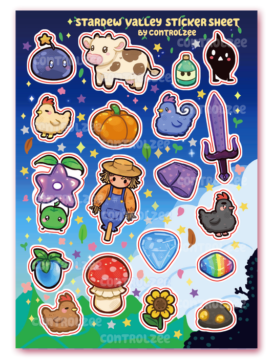 Stardew Valley Sticker Sheet