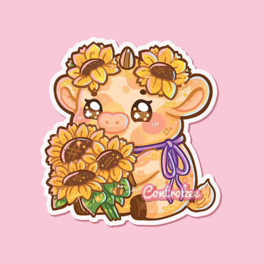 Sunflower Moo Sticker