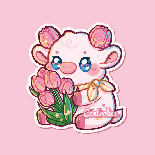 Tulip Moo Sticker