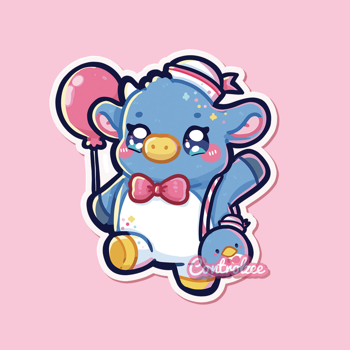 Tuxedo Moo Sticker