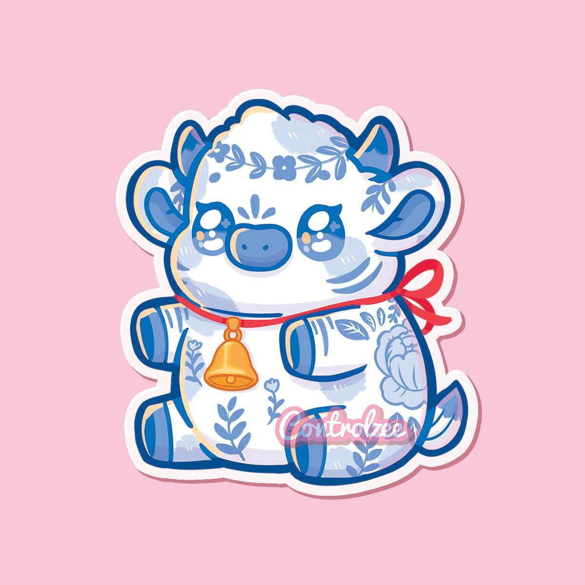 [Moo Mail Club: March] Vase Moo Sticker