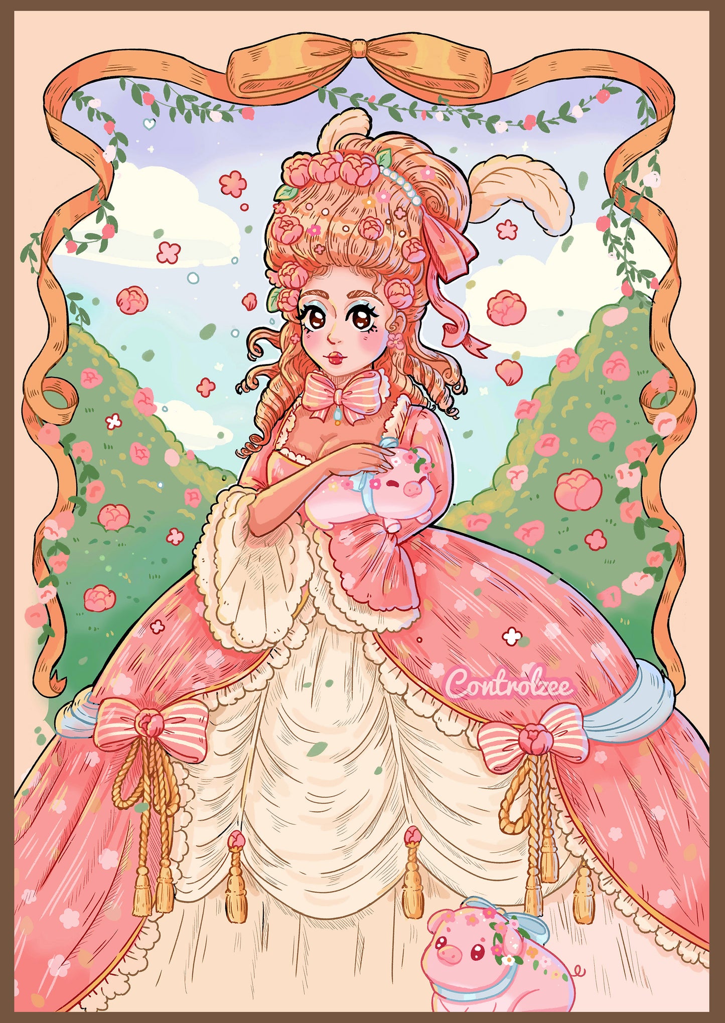 [Moo Mail Club: August] Vintage Piggy Bank Print